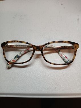 Kate Spade Angelisa Tortoise Floral-Arm Eyeglasses